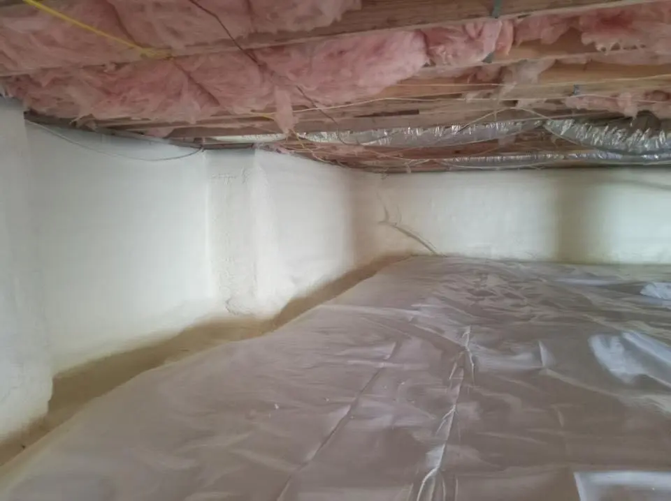 Crawl space encapsulation with closed-cell spray foam for Attic Insulation in South Park